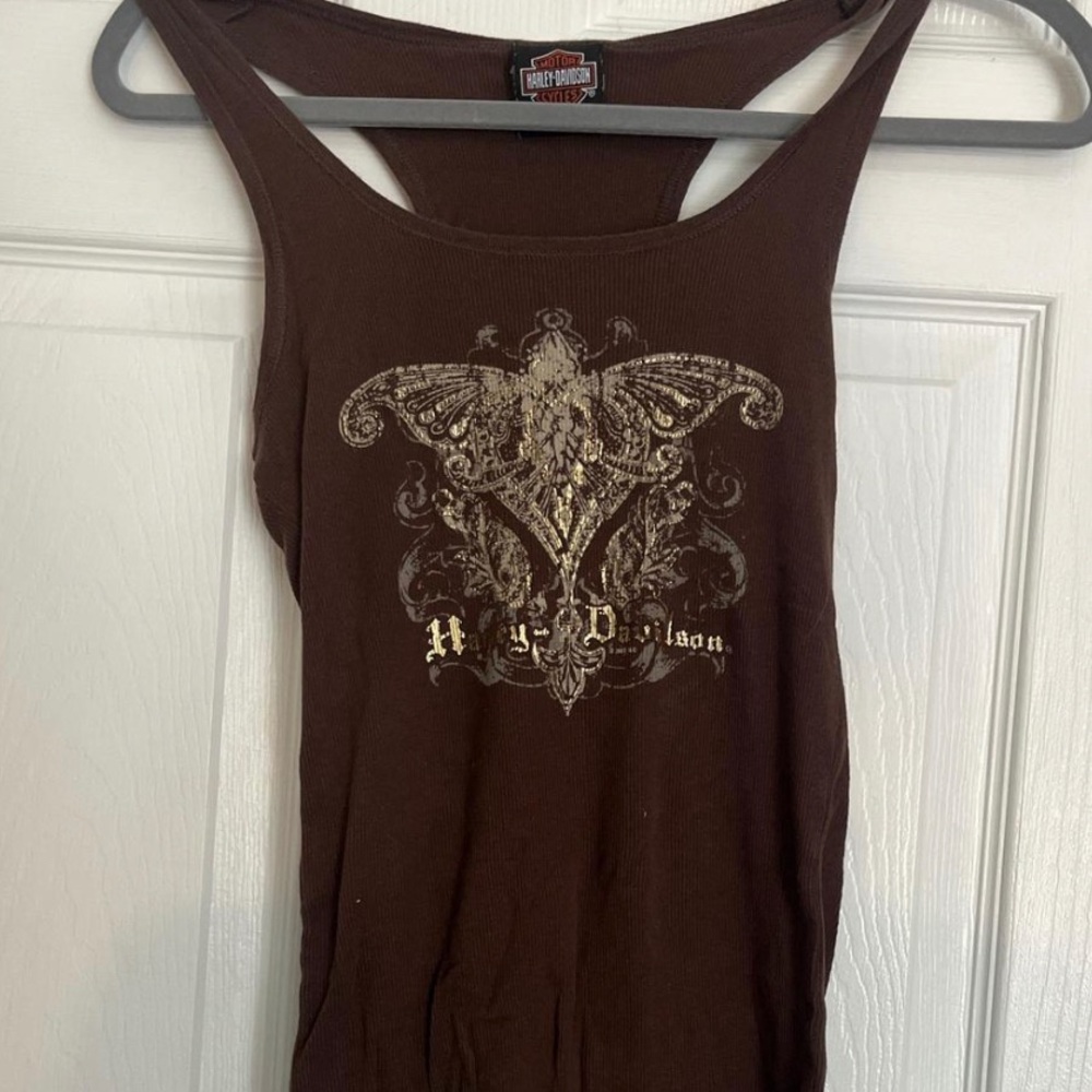 harley davidson tan top